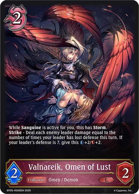 Valnareik, Omen of Lust (Reprint) - BP-19/20: Eightfold Retribution & Omens and Heirs