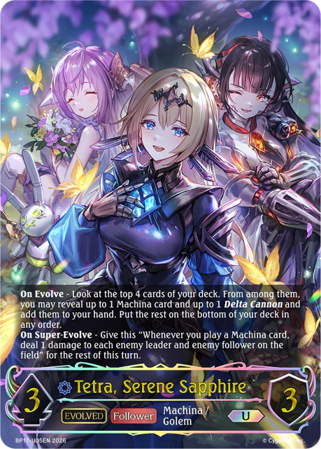 Tetra, Serene Sapphire (Evolved) - BP-17: Convergent Destinies
