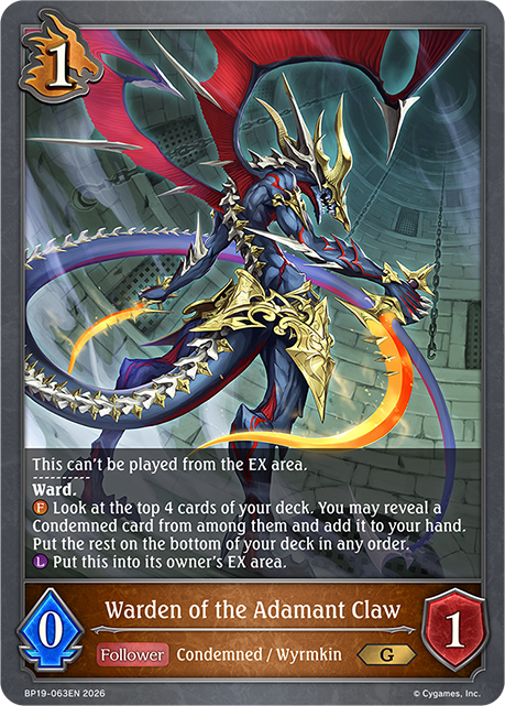 Warden of the Adamant Claw - BP-19/20: Eightfold Retribution & Omens and Heirs