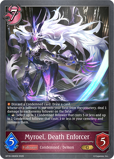 Myroel, Death Enforcer - BP-19/20: Eightfold Retribution & Omens and Heirs