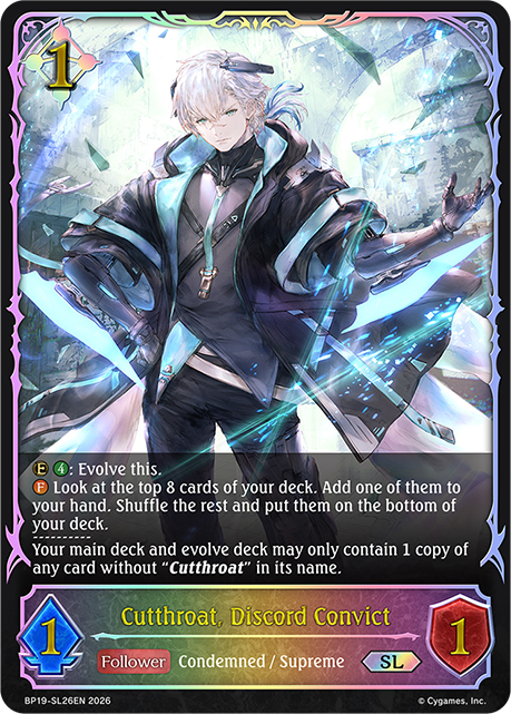Cutthroat, Discord Convict - BP-19/20: Eightfold Retribution & Omens and Heirs