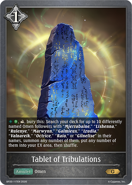 Tablet of Tribulations - BP-19/20: Eightfold Retribution & Omens and Heirs