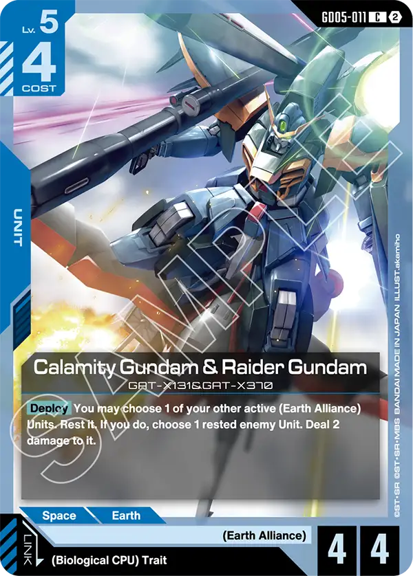 Calamity Gundam & Raider Gundam GD-05: Freedom Ascension