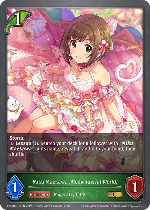 Miku Maekawa [Meownderful World] - ECP02: EX Crossover Set “THE IDOLM@STER CINDERELLA GIRLS”