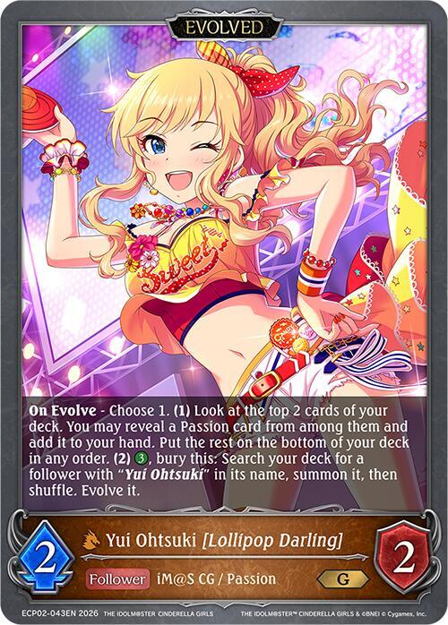 Yui Ohtsuki [Lollipop Darling] (Evolved) - ECP02: EX Crossover Set “THE IDOLM@STER CINDERELLA GIRLS”