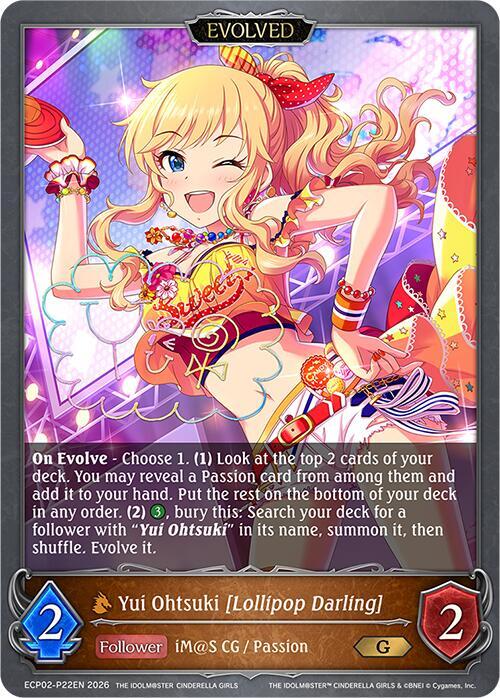 Yui Ohtsuki [Lollipop Darling] (Evolved) - ECP02: EX Crossover Set “THE IDOLM@STER CINDERELLA GIRLS”