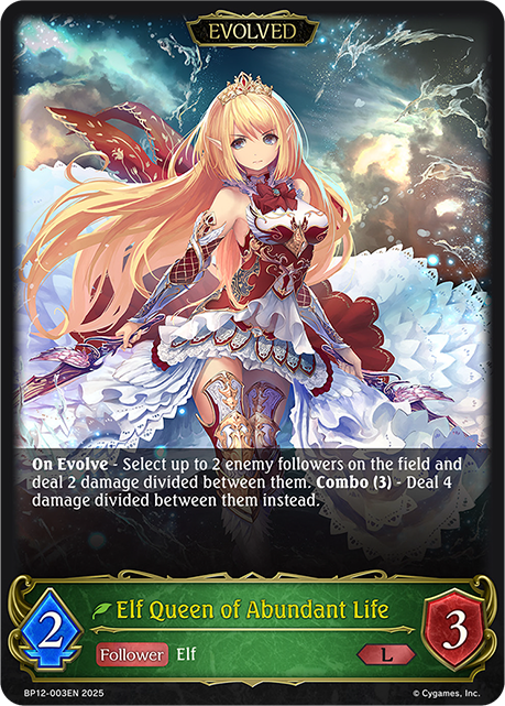 Elf Queen of Abundant Life (Evolved) - BP-12: Worldreaver's Descent & Dominion of Darkness