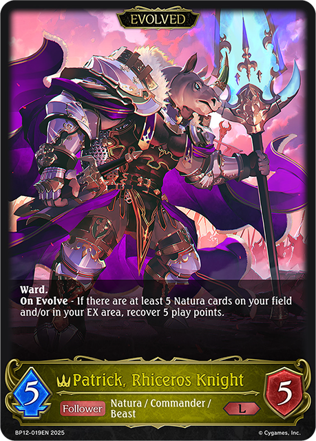 Patrick, Rhiceros Knight (Evolved) - BP-12: Worldreaver's Descent & Dominion of Darkness