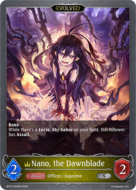 Nano, the Dawnblade (Evolved) - BP-12: Worldreaver's Descent & Dominion of Darkness