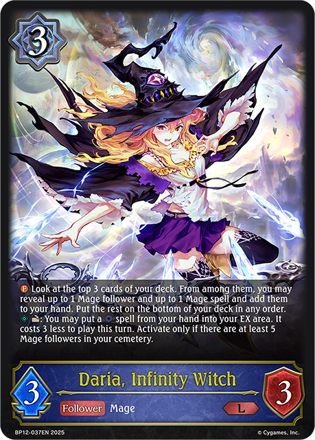 Daria, Infinity Witch - BP-12: Worldreaver's Descent & Dominion of Darkness