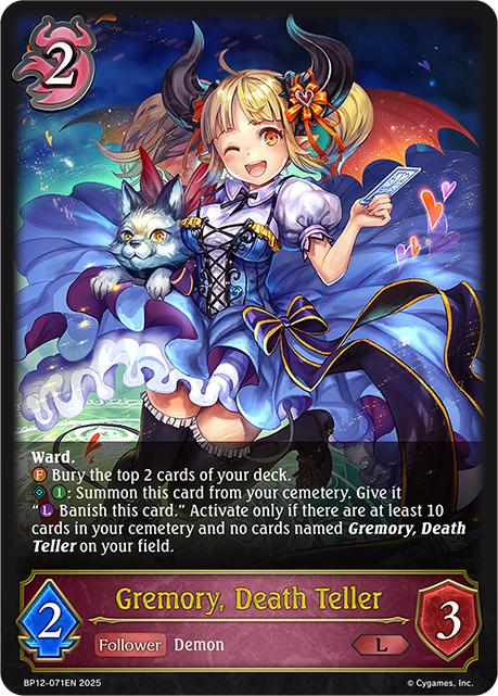 Gremory, Death Teller - BP-12: Worldreaver's Descent & Dominion of Darkness