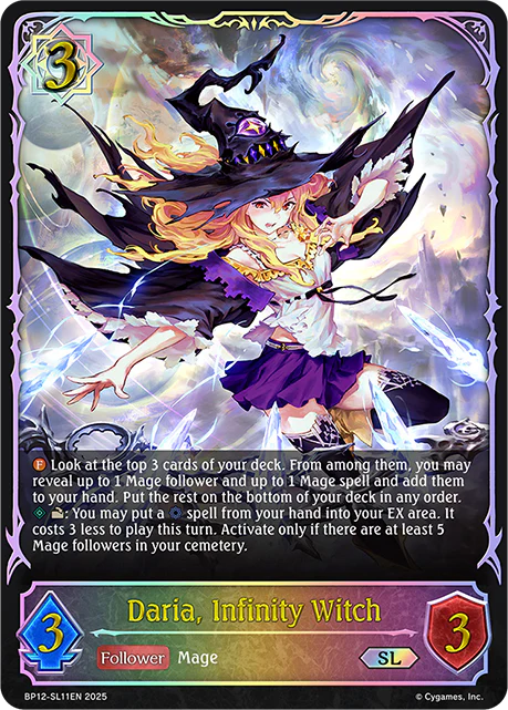 Daria, Infinity Witch - BP-12: Worldreaver's Descent & Dominion of Darkness