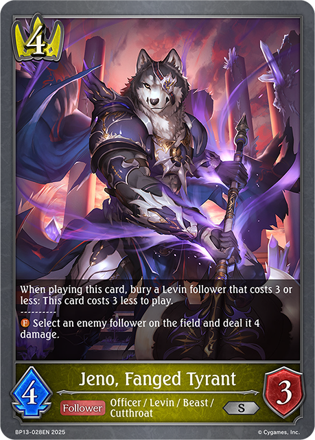 Jeno, Fanged Tyrant - BP-13: Worldreaver's Descent & Dominion of Darkness