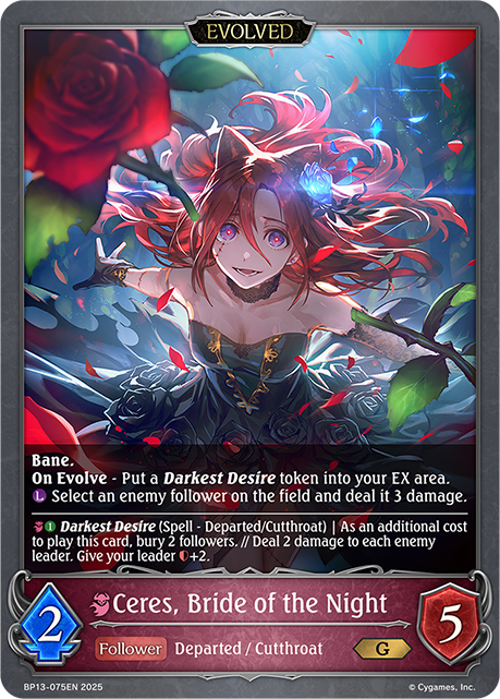 Ceres, Bride of the Night (Evolved) - BP-13: Worldreaver's Descent & Dominion of Darkness