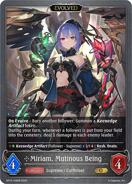 Miriam, Mutinous Being (Evolved) - BP-13: Worldreaver's Descent & Dominion of Darkness