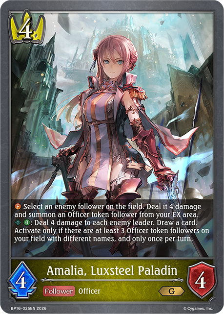 Amalia, Luxsteel Paladin - BP-16: New World Genesis