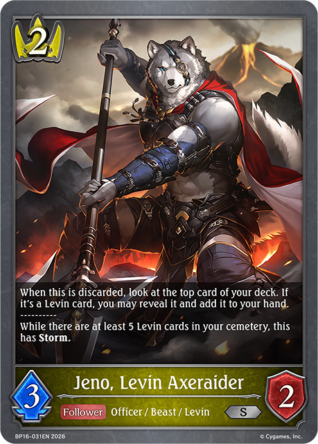 Jeno, Levin Axeraider - BP-16: New World Genesis