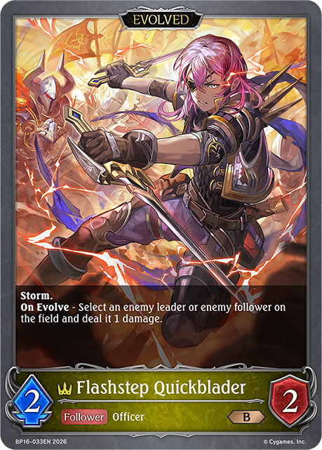 Flashstep Quickblader (Evolved) - BP-16: New World Genesis