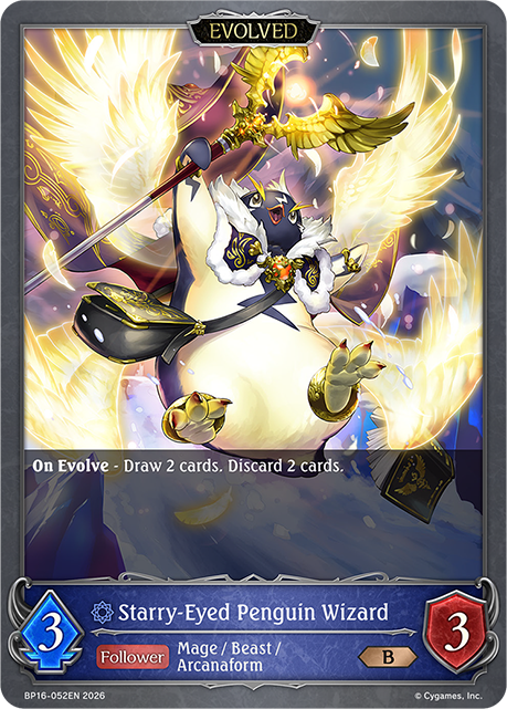 Starry-Eyed Penguin Wizard (Evolved) - BP-16: New World Genesis