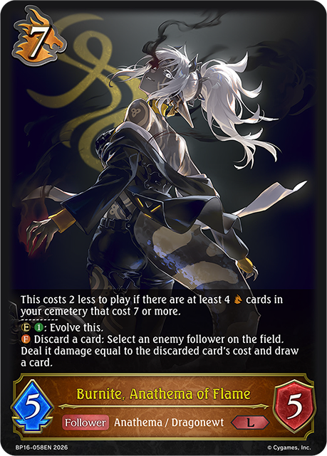 Burnite, Anathema of Flame - BP-16: New World Genesis