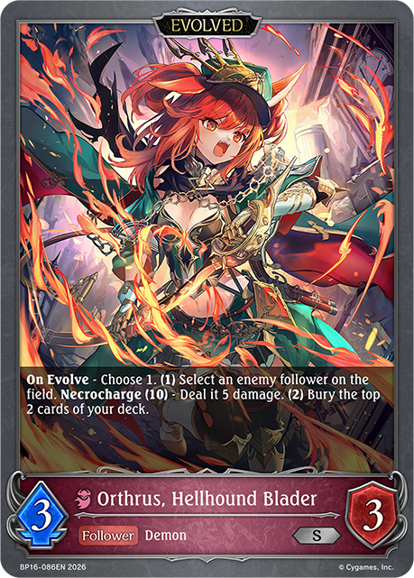 Orthrus, Hellhound Blader (Evolved) - BP-16: New World Genesis