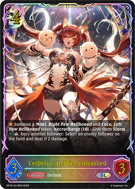Cerberus, Hellfire Unleashed - BP-16: New World Genesis