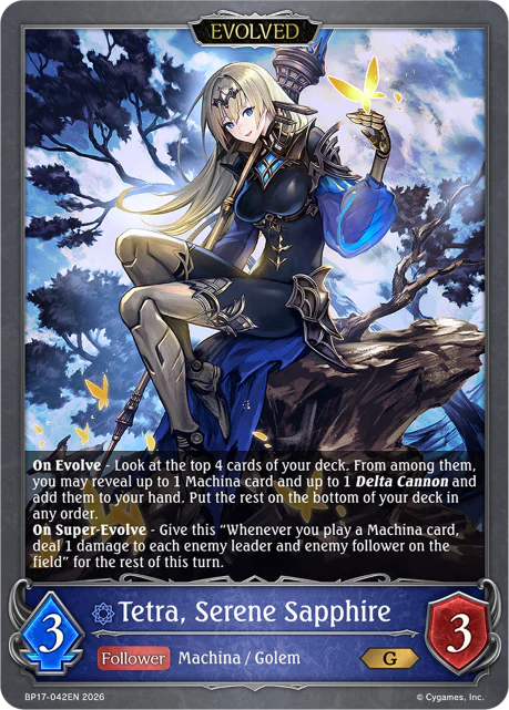 Tetra, Serene Sapphire (Evolved) - BP-17: Convergent Destinies