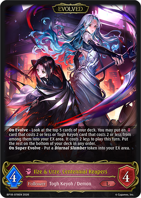 Ilze & Urze, Centennial Reapers (Evolved) - BP-18: Neometropolis