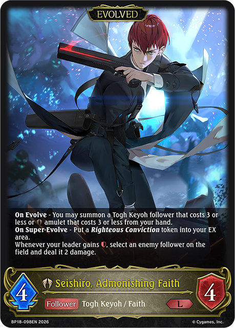 Seishiro, Admonishing Faith (Evolved) - BP-18: Neometropolis