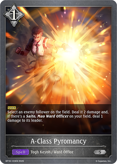 A-Class Pyromancy - BP-18: Neometropolis