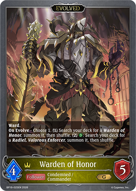 Warden of Honor (Evolved) - BP-19/20: Eightfold Retribution & Omens and Heirs