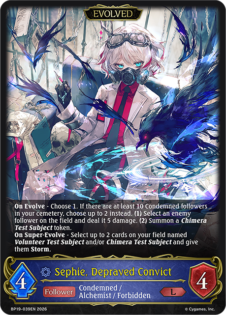 Sephie, Depraved Convict (Evolved) - BP-19/20: Eightfold Retribution & Omens and Heirs