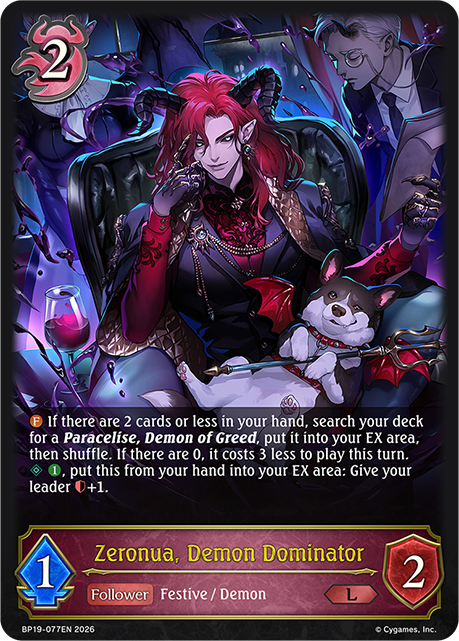 Zeronua, Demon Dominator - BP-19/20: Eightfold Retribution & Omens and Heirs