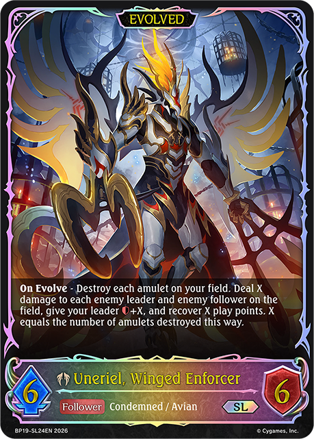 Uneriel, Winged Enforcer (Evolved) - BP-19/20: Eightfold Retribution & Omens and Heirs
