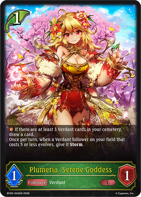 Plumeria, Serene Goddess - BP-19/20: Eightfold Retribution & Omens and Heirs