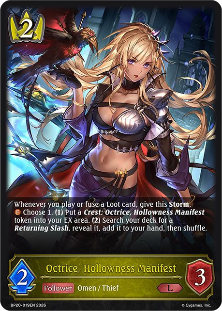 Octrice, Hollowness Manifest - BP-19/20: Eightfold Retribution & Omens and Heirs