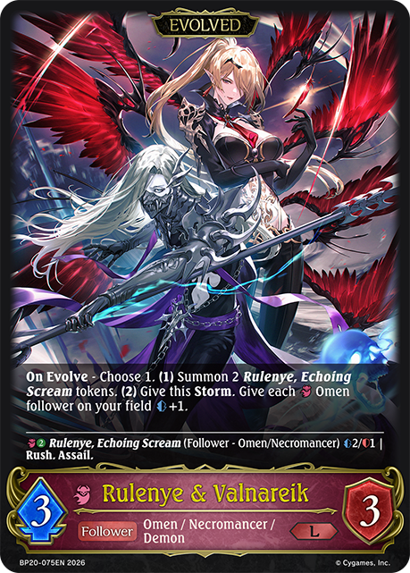 Rulenye & Valnareik (Evolved) - BP-19/20: Eightfold Retribution & Omens and Heirs