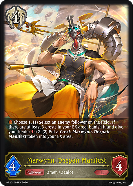 Marwynn, Despair Manifest - BP-19/20: Eightfold Retribution & Omens and Heirs