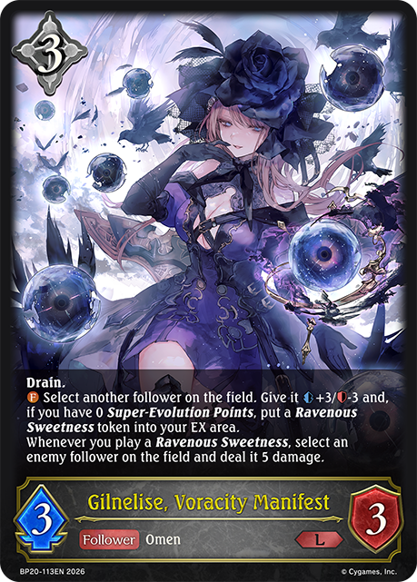 Gilnelise, Voracity Manifest - BP-19/20: Eightfold Retribution & Omens and Heirs