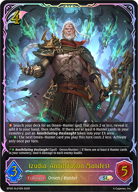 Izudia, Annihilation Manifest - BP-19/20: Eightfold Retribution & Omens and Heirs