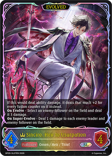 Sinciro, Heir to Usurpation (Evolved) - BP-19/20: Eightfold Retribution & Omens and Heirs