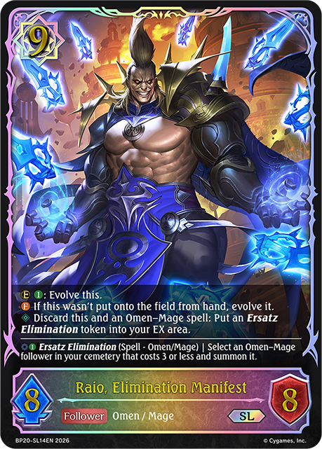 Raio, Elimination Manifest - BP-19/20: Eightfold Retribution & Omens and Heirs