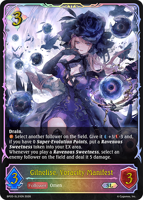 Gilnelise, Voracity Manifest - BP-19/20: Eightfold Retribution & Omens and Heirs
