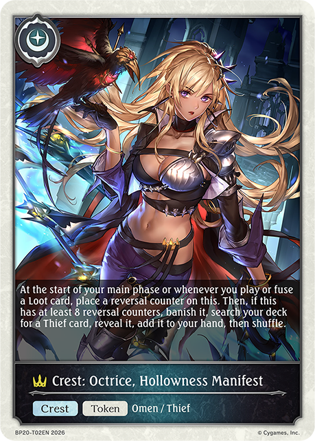 Crest: Octrice, Hollowness Manifest - BP-19/20: Eightfold Retribution & Omens and Heirs