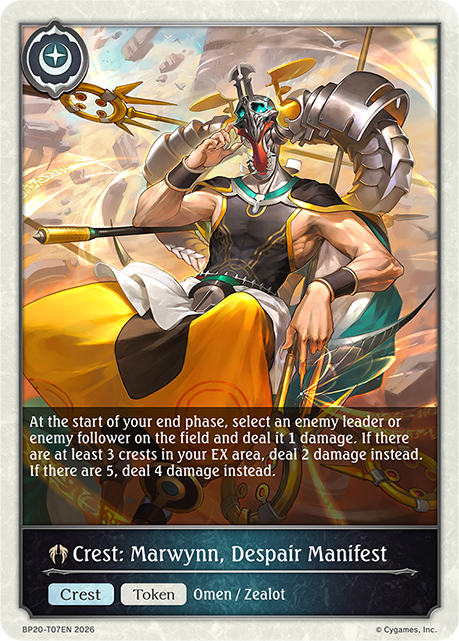 Crest: Marwynn, Despair Manifest - BP-19/20: Eightfold Retribution & Omens and Heirs