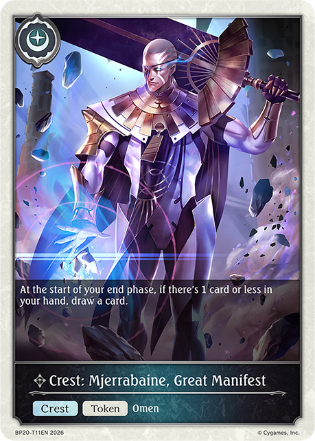 Crest: Mjerrabaine, Great Manifest - BP-19/20: Eightfold Retribution & Omens and Heirs