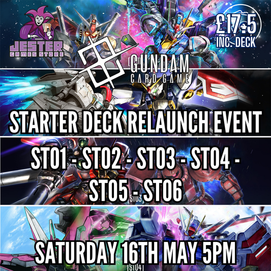 Gundam Card Game ST01-ST06 starter deck re-release event