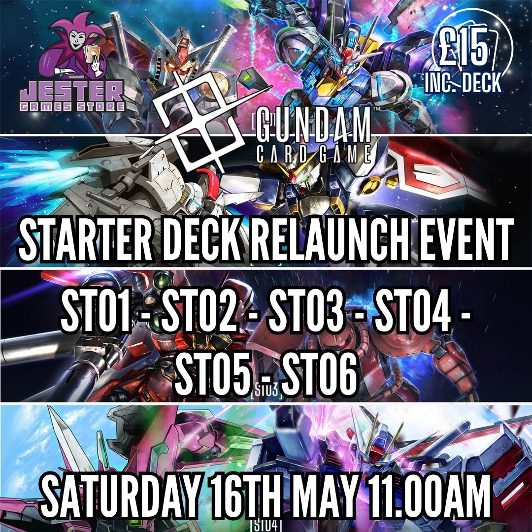 Gundam Card Game ST01-ST06 starter deck re-release event