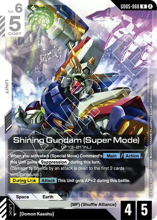 Shining Gundam (Super Mode) GD-05: Freedom Ascension