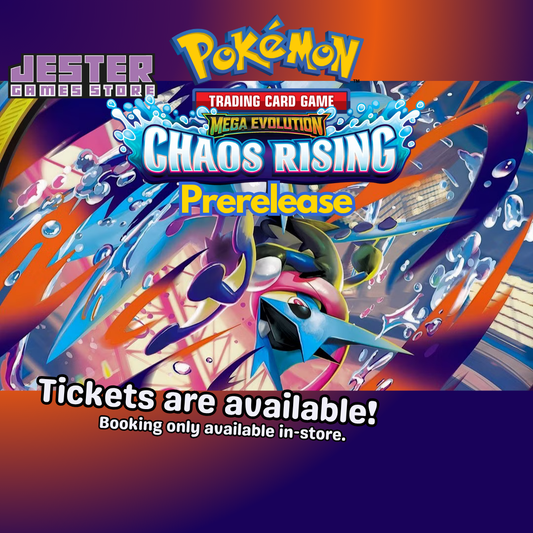 Pokemon TCG: Mega Evolutions Chaos Rising Prerelease event entry ticket*